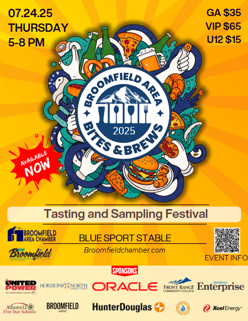 Broomfield Bites and Brews Flyer