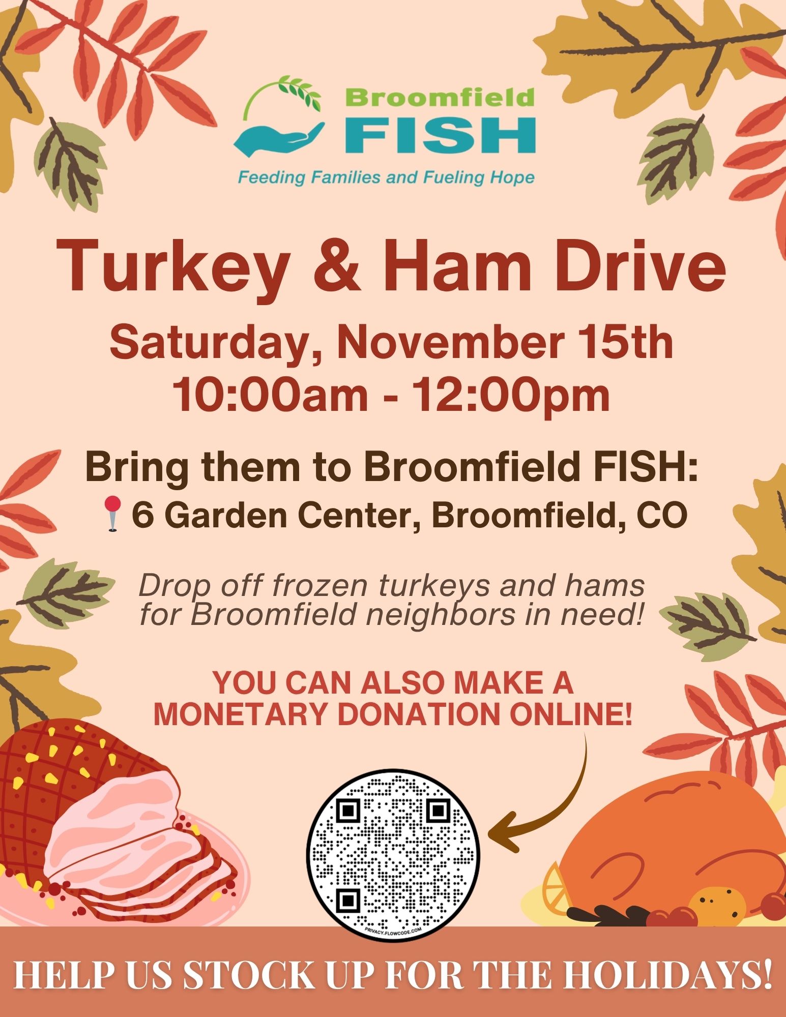 Turkey and Ham Drive Flyer - Event